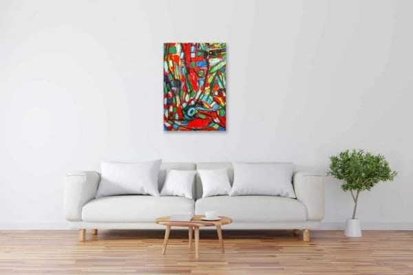 Acryl Gemälde abstrakte farbige Flächen Kontrast bild kaufen